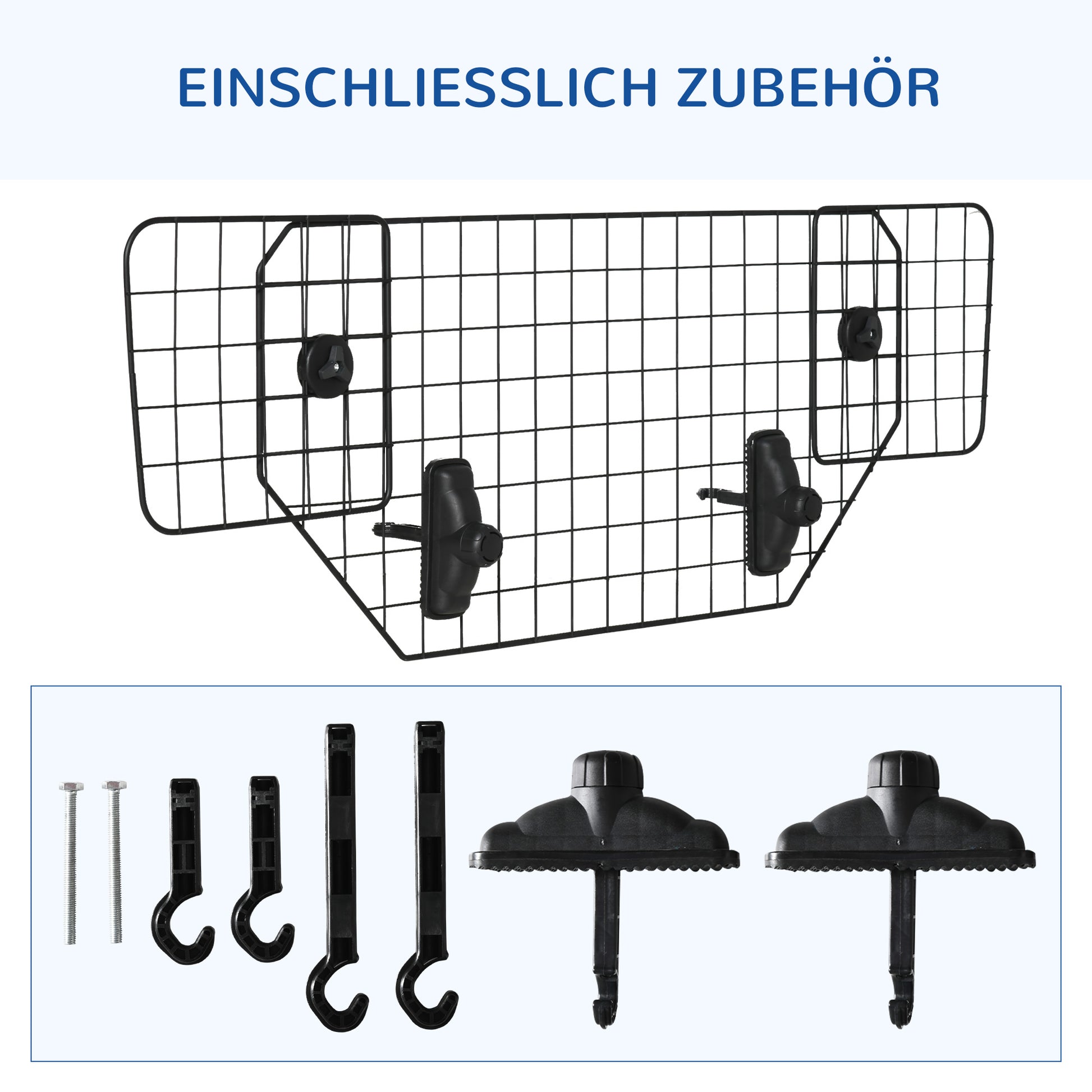 Dog Guard for Car Universal Car Guard for Dogs with Continuously Adjustable Width, Partition Grid for Trunk Dogs Car Grid Dog Safety Grid 90-120 x 40.5 cm