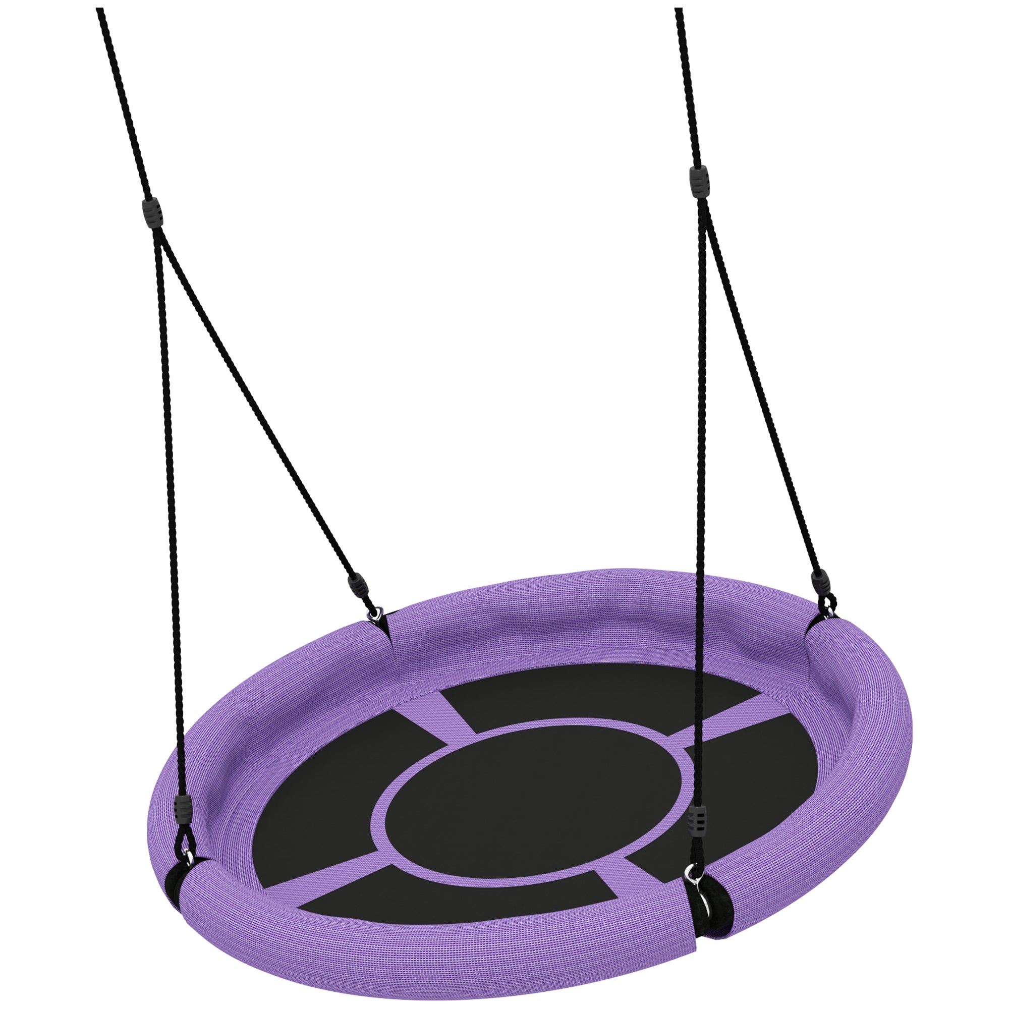 Nest Swing Ø98 cm Plate Swing Height-Adjustable Garden Swing up to 150 kg Load-Bearing Durable & Weatherproof Hanging Swing Children's Swing Outdoor Indoor for Kids and Adults