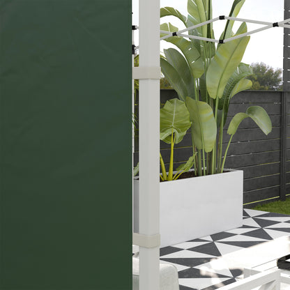 2-Pack Side Panels for Pavilion 3x3/3x6m, Side Wall with Window and Velcro, Waterproof Oxford Fabric Side Walls, Wind and Privacy Protection for Party Tent, Green