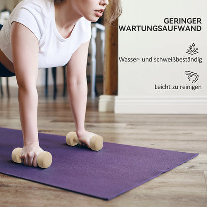 Dumbbell Set — 4 Pairs (0.5–2 kg each), Cast Iron Hex Dumbbells with Carry Case