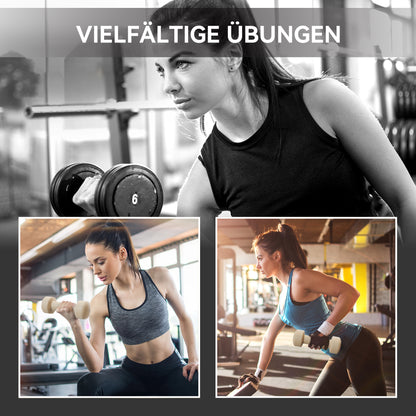 Dumbbell Set — 4 Pairs (0.5–2 kg each), Cast Iron Hex Dumbbells with Carry Case