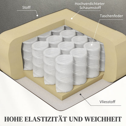 Recliner Armchair, TV Armchair with Reclining Function, Pocket Spring Core, Padded TV Armchair with Footrest, Side Pocket, Microfiber for Living Room, Bedroom, Light Grey