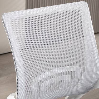 Mesh Office Chair Swivel Desk Chair with Adjustable Height Rocking Function Lumbar Support and Armrests Study Chair Load 120 kg Gray