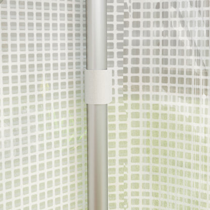 Outdoor Greenhouse 4x3x2 m Tunnel Greenhouse with 2 UV-Resistant PE Cover Windows and 1 Roll-Up Door with Zipper Greenhouse for Garden Patio White