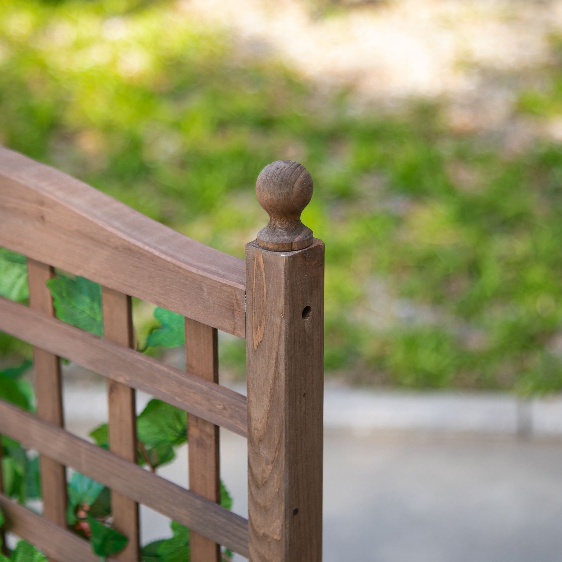 Planter Box with Trellis Flower Box Planting Box Rose Arch with Climbing Plant Support for Garden Wood Dark Brown 64 x 28 x 120 cm