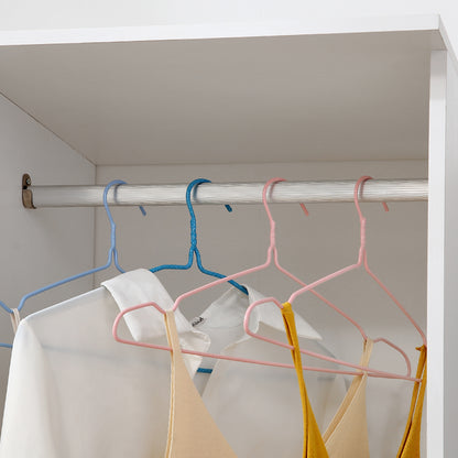 Wardrobe Closet with Wheels Clothes Rack with Open Shelves Organizer for Hanging Clothes in Bedroom 80x40x128cm White