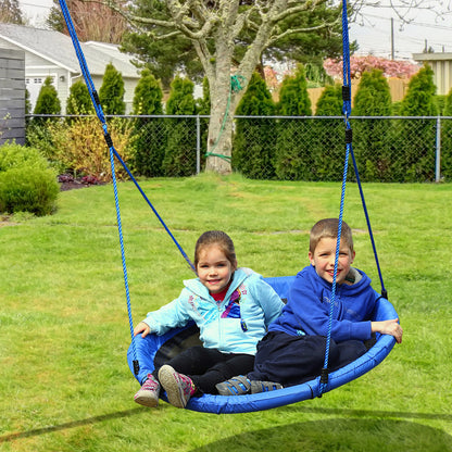 Infant Nest Swing Garden Swing for Baby Foldable Swing Seat Comfortable Seat Load 100kg Garden Indoor and Outdoor Ø100x180 cm Blue