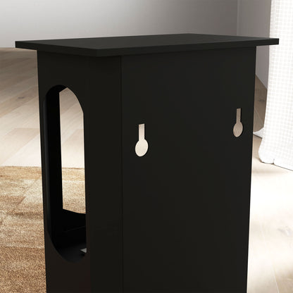 Contemporary Freestanding Bioethanol Fireplace with 1.2L Reservoir, Approx. 3h Burning Time, Coverage 20-25 sqm 43 x 25 x 68 cm Black