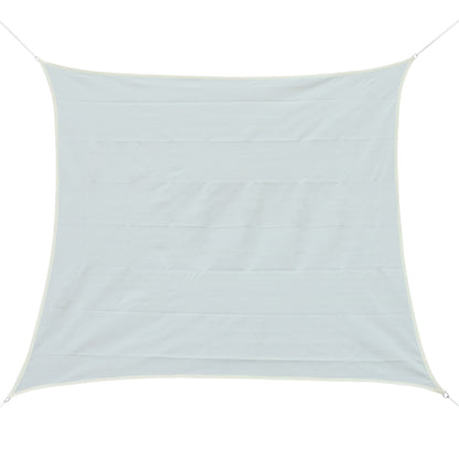 Rectangular Shade Sail 3 x 3 m High-Density Polyethylene UV Protection With Storage Bag - Cream