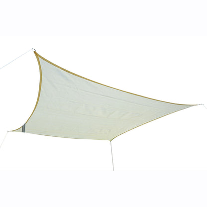 Rectangular Shade Sail 3 x 3 m High-Density Polyethylene UV Protection With Storage Bag - Cream