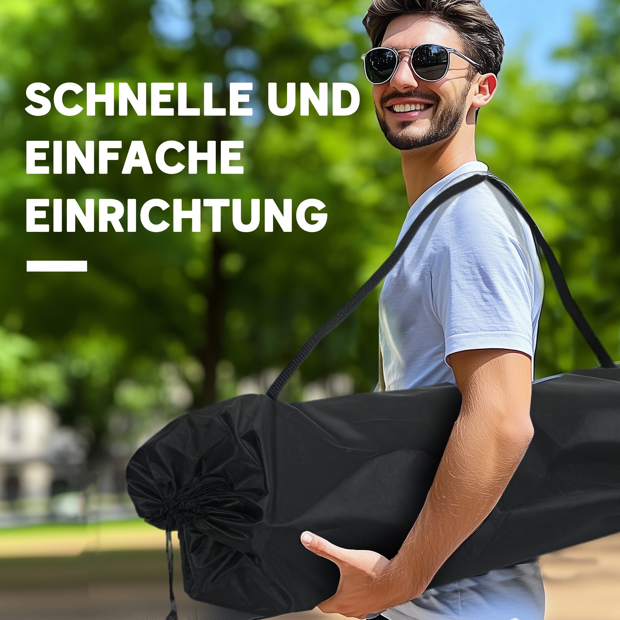 2-Seat Folding Camping Chair with Cup Holders & Carry Bag — Outdoor Folding Chair, Padded, Supports up to 250 kg (≈551 lb)