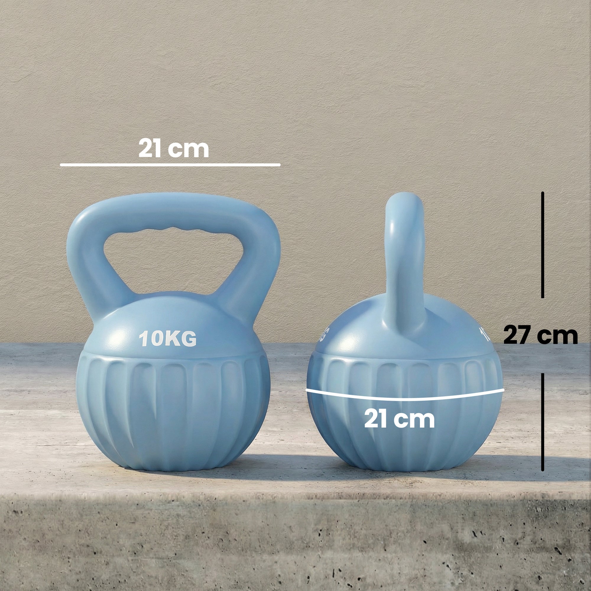 SPORTNOW Kettlebell 10 kg Sand-Filled Kettlebell for Beginners — Home Strength Training, Blue