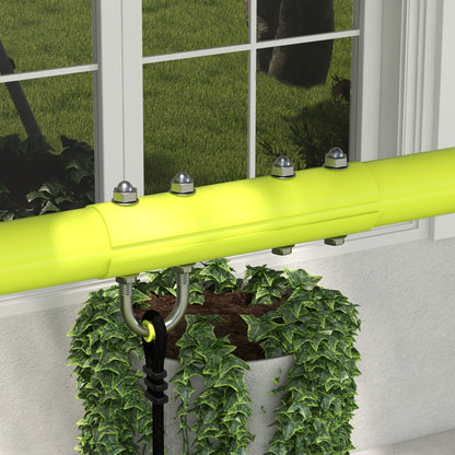 3-in-1 Children's Swing Set with 1 Regular Seat and 3 Swings, Metal Frame, Max Load 225 kg, Outdoor Play Area, Green