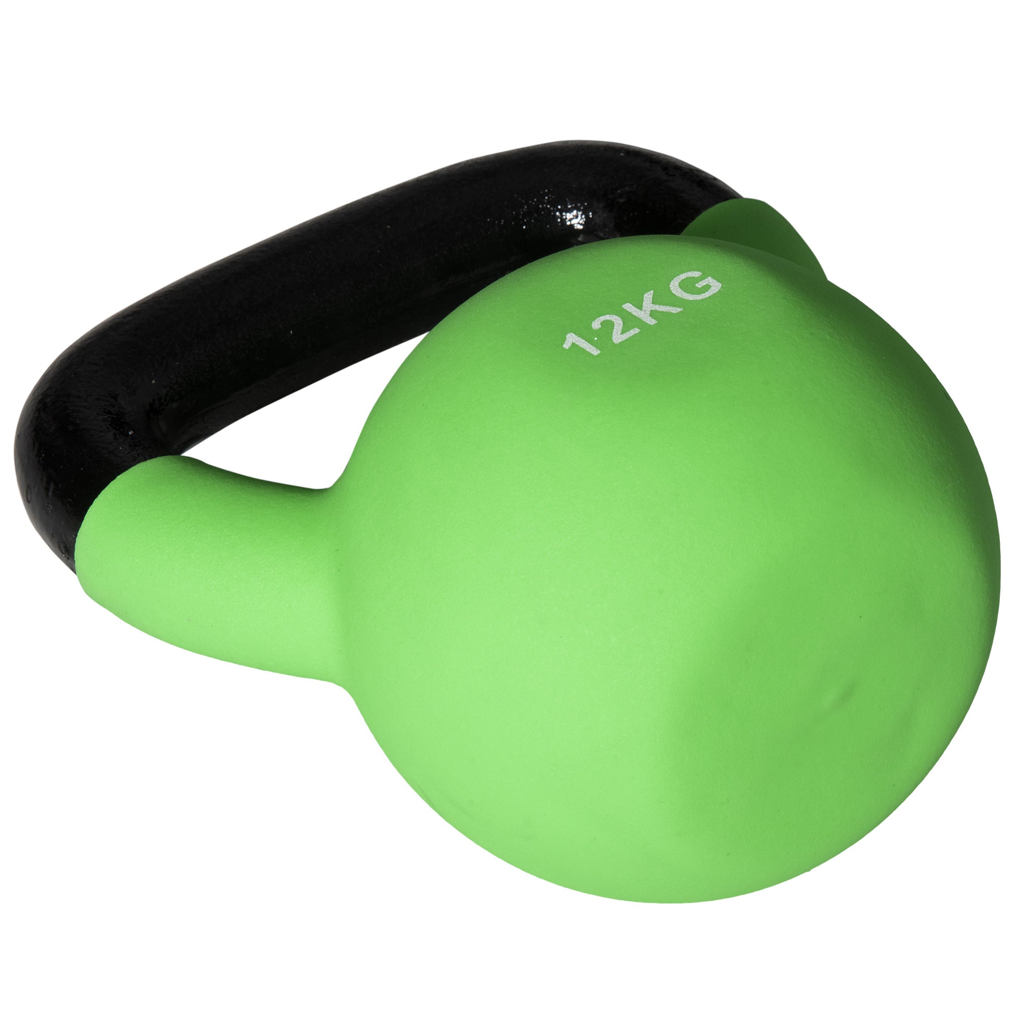 12kg Cast Iron Kettlebell with Neoprene Coating and Wide Handle Ball Dumbbells for Strength Training in Gym Home 20x13x23 cm Green