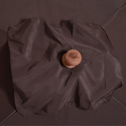 Umbrella 200 x 150 x 235 cm Tilted Garden Umbrella 3-stage adjustable rectangular Beach Umbrella water repellent and UV resistant for Beach Balcony Terrace Garden Coffee