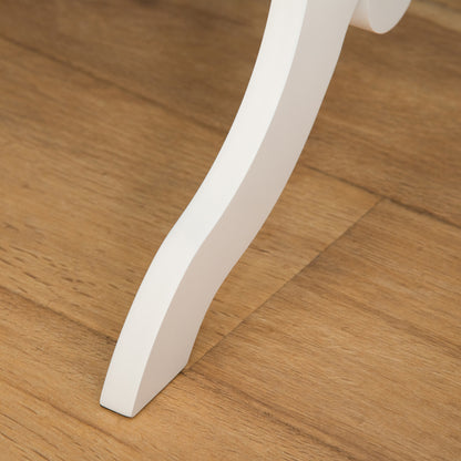 Oval Shabby Chic Style Adjustable Tilt Standing Mirror 48L x 46W x 147H cm MDF White