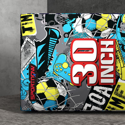 SPORTNOW 3 in 1 Plyo Box in PU, Plyometric Platform for Jump Training, Plyometric Box for Exercise at Home, Gym, and Outdoors, 76 x 61 x 51cm, Multicolor