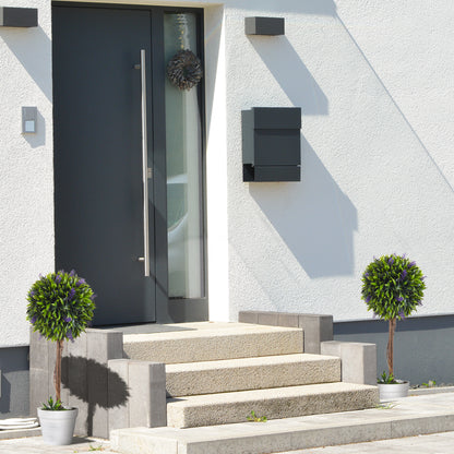 Artificial Lavender 2-Piece Set Large 60 cm Plant, Artificial Plants in Pot, Plastic Flower Realistic for Living Room Bedroom Office Garden Modern Decor