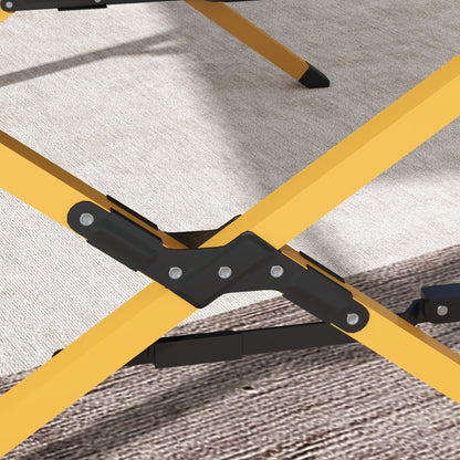 Sun Lounger, Garden Lounger, Foldable Sunbed with Side Pocket, Relaxing Lounger, for Garden, Balcony, Oxford, Black, 196 x 64 x 45 cm