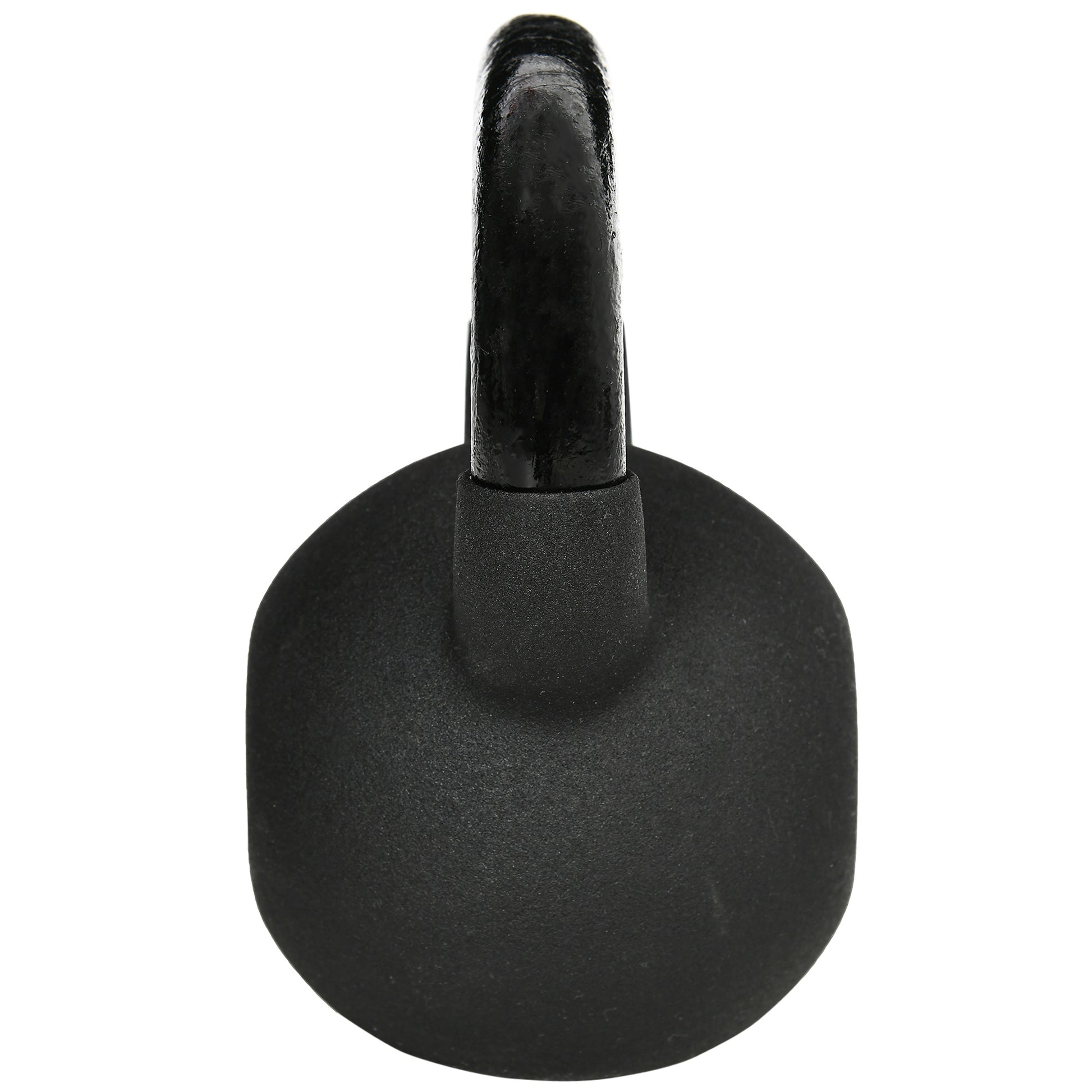 12 KG Cast Iron Kettlebell with Neoprene Coating Floor-Friendly Weight Ball for Weightlifting, Conditioning, Strength and Core Training Black