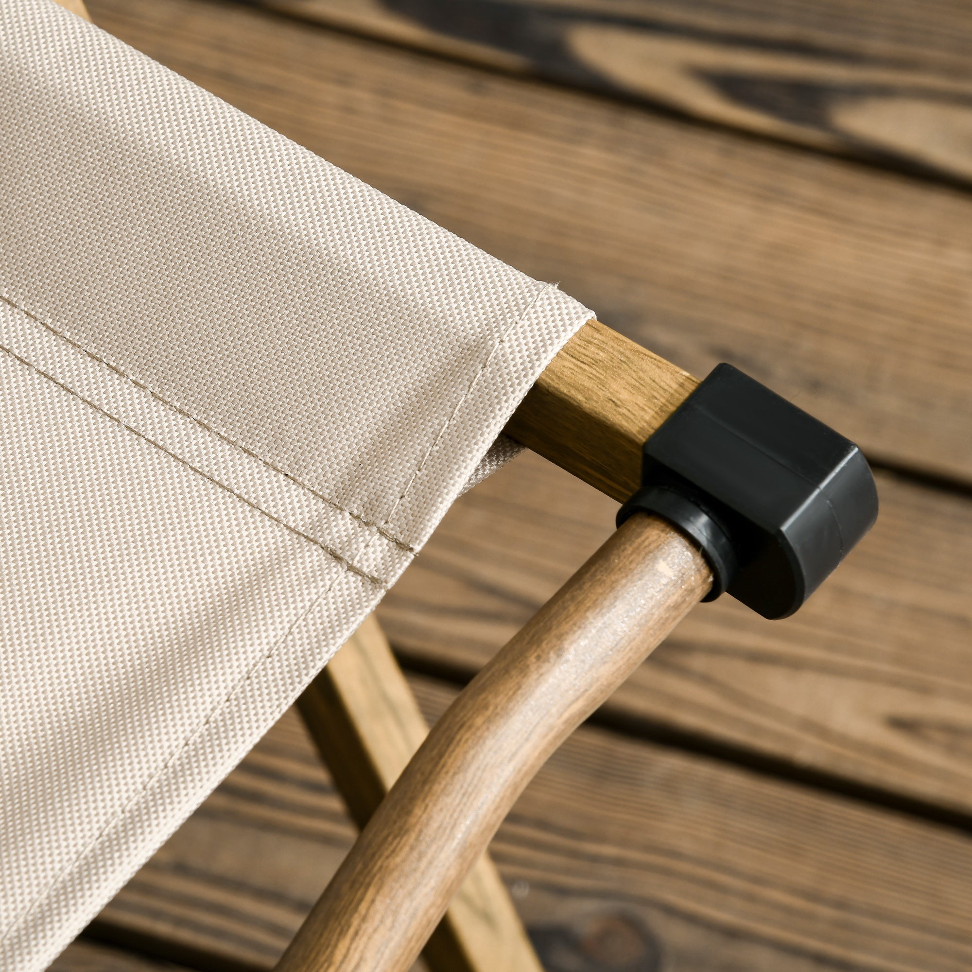Camping Chair Fishing Chair Folding with Armrests - Oxford Fabric and Steel Frame - 54 x 59 x 78 cm - Khaki