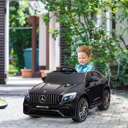 Kids Vehicle 12V Mercedes-Benz AMG GLC63S COUPE Licensed Electric Car with Remote Control Seat Belt 2 x 35W Motors MP337-60 Months Black 115 x 70 x 55 cm