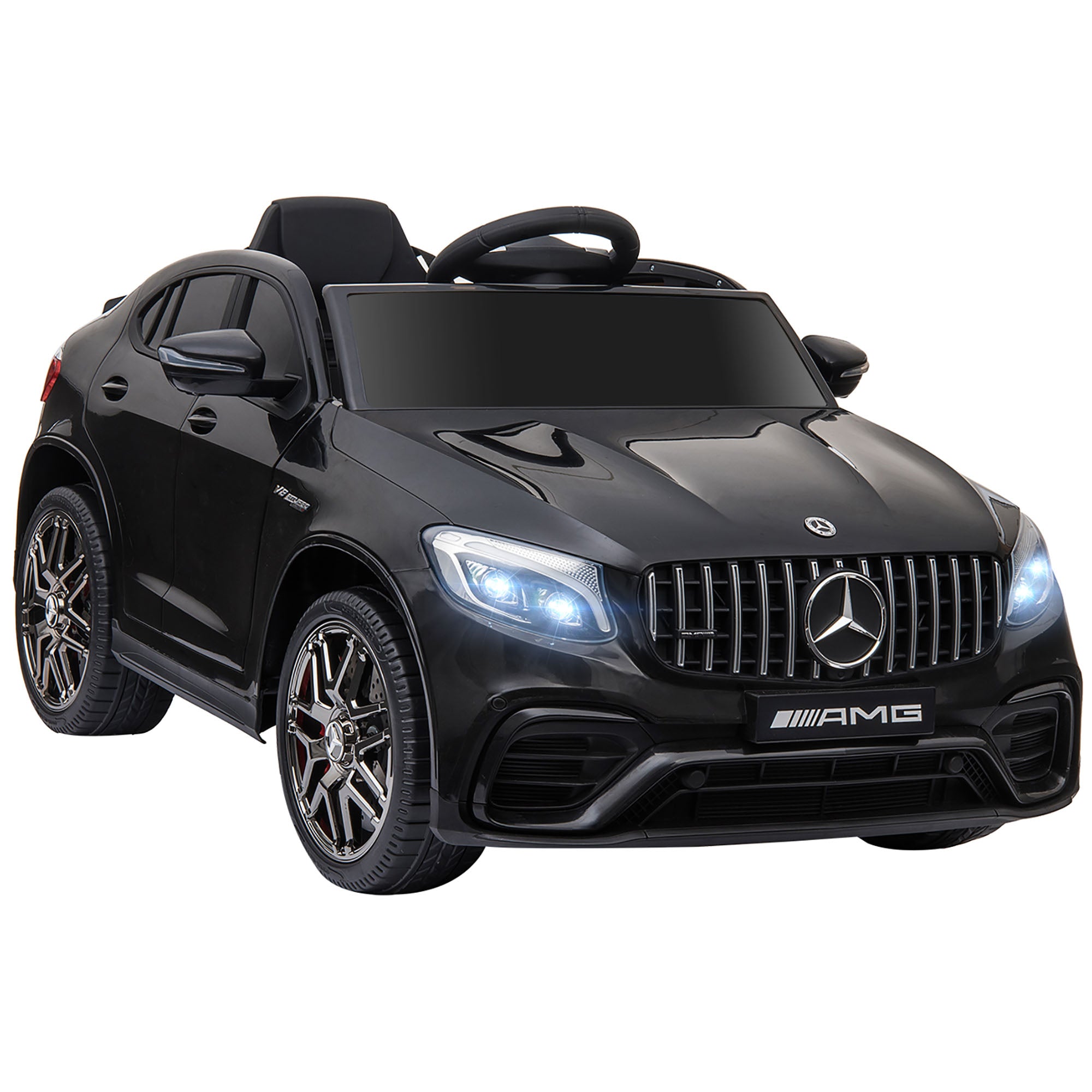 Kids Vehicle 12V Mercedes-Benz AMG GLC63S COUPE Licensed Electric Car with Remote Control Seat Belt 2 x 35W Motors MP337-60 Months Black 115 x 70 x 55 cm