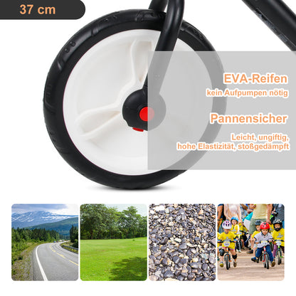 Kids Balance Bike, Training Bike, Kids Bicycle, 2-in-1, Children's Bike with Training Wheels and Pedals, 2-5 Years, Adjustable Seat Height, PP, Black, 85 x W36 x H54 cm