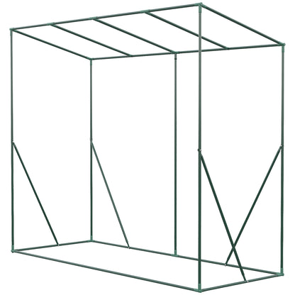 PE Garden Greenhouse, Balcony Greenhouse, 140 gsm Reinforced Tarpaulin, Steel Frame, Roll-Up Zippered Door, for Vegetables Plants Flowers, Indoor and Outdoor, 200 x 77 x 169 cm, Green