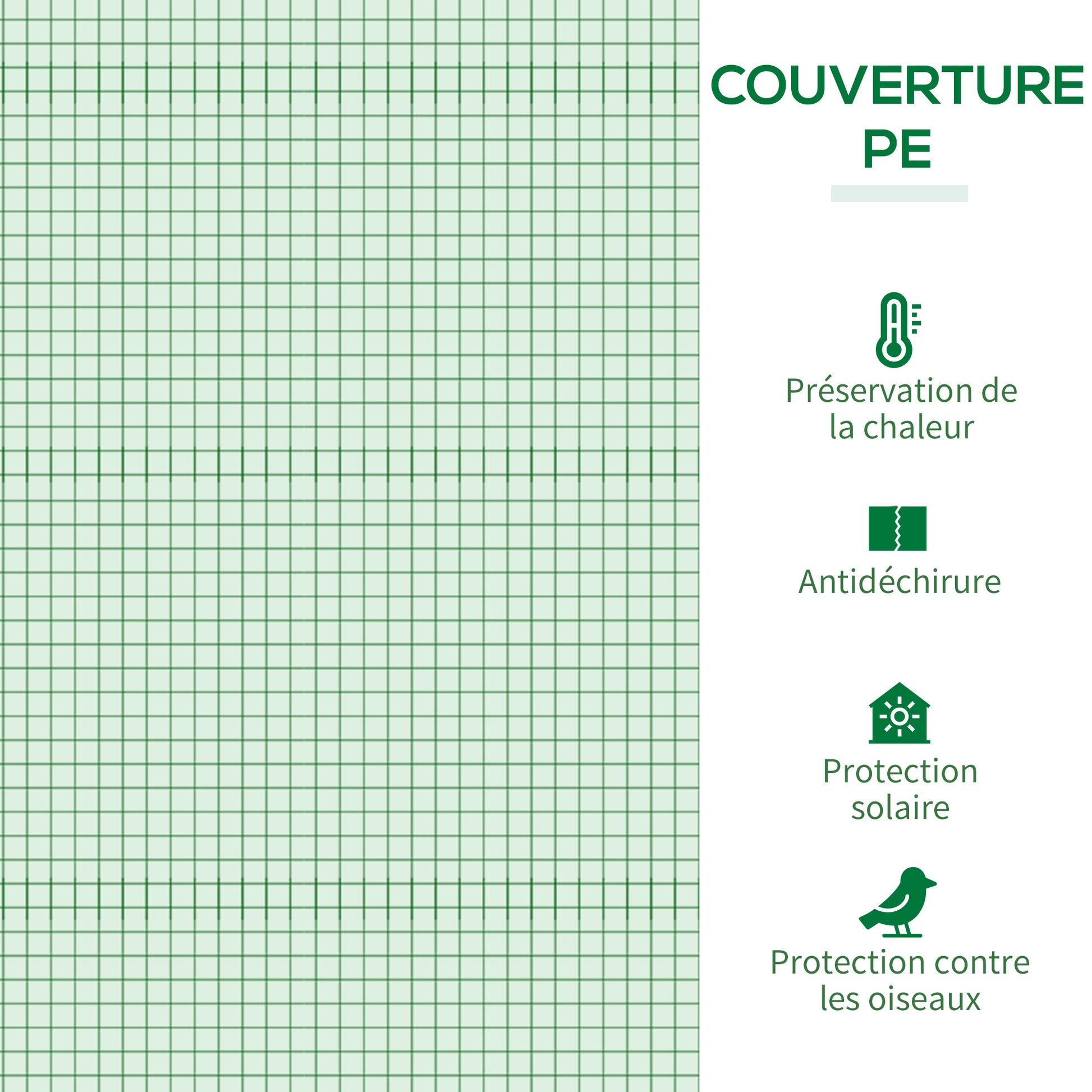 PE Garden Greenhouse, Balcony Greenhouse, 140 gsm Reinforced Tarpaulin, Steel Frame, Roll-Up Zippered Door, for Vegetables Plants Flowers, Indoor and Outdoor, 200 x 77 x 169 cm, Green