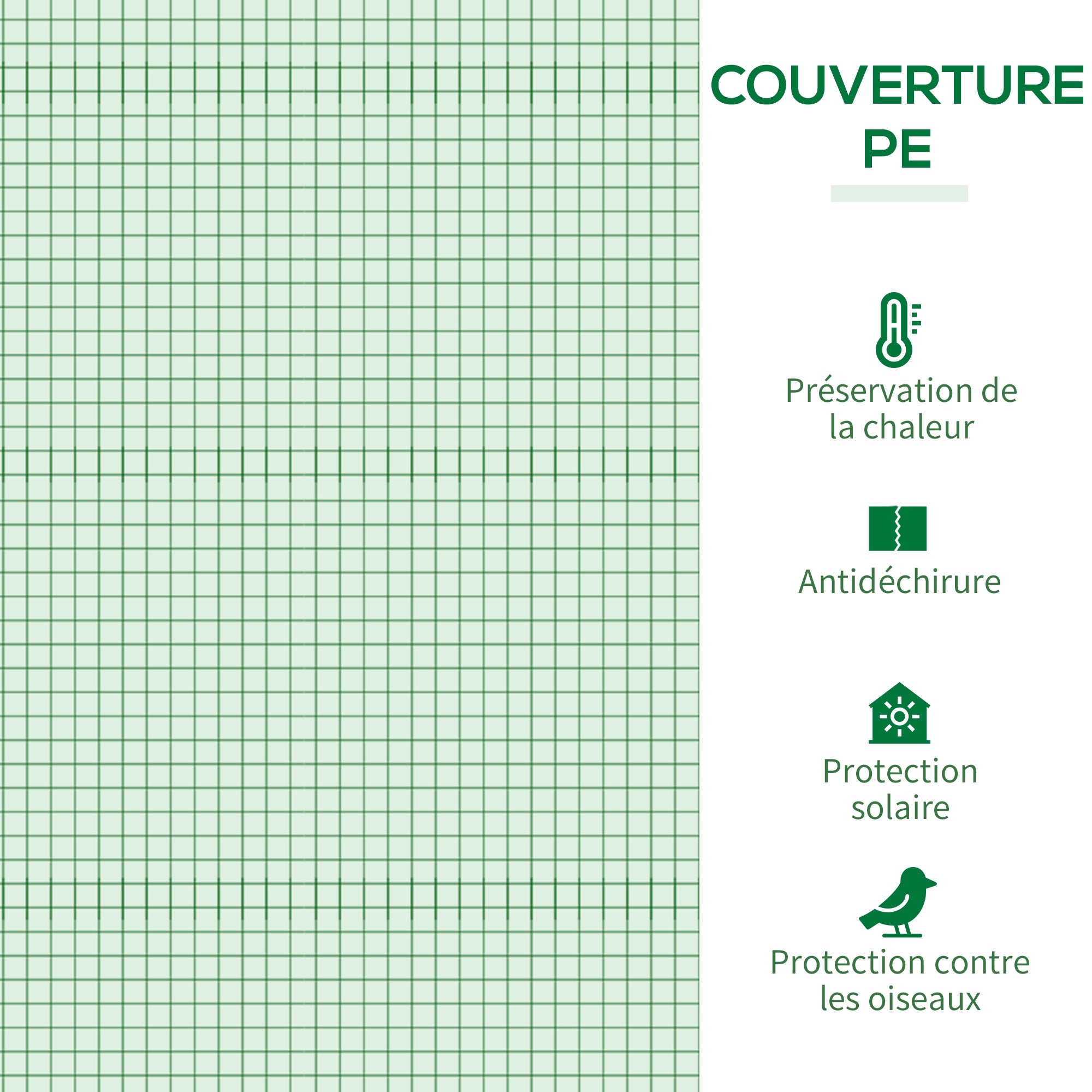 PE Garden Greenhouse, Balcony Greenhouse, 140 gsm Reinforced Tarpaulin, Steel Frame, Roll-Up Zippered Door, for Vegetables Plants Flowers, Indoor and Outdoor, 200 x 77 x 169 cm, Green
