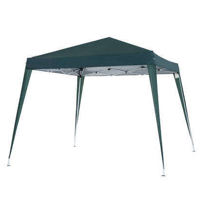 Folding Pavilion 2.4x2.4m Gazebo Foldable Tent with UV Protection, Party Tent incl. Carry Bag for Garden, Balcony, Steel Green