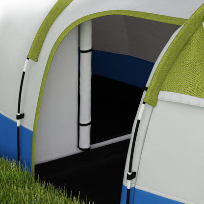 Camping Tent, Tunnel Tent for 3 People, with Light Hook, Vestibule, 2 Rooms, Windproof Family Tent with Carrying Bag, 2000mm Water-Resistant Pop-Up Tent for Camping, Garden, Green