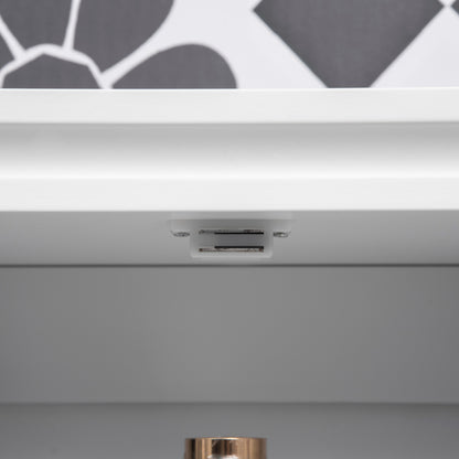 Over-The-Toilet Cabinet High Shelf for Washer with 2 Shaker Doors Adjustable Interior Shelf and 1 Storage Shelf for Bathroom WC Load 30 kg Anti-tip 71x20.5x165 cm White