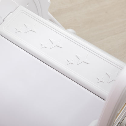 Children's Slide for 18-36 Months Kids 157 cm with 3 Non-Slip Ladders Load 30 kg for Indoor Home Gray and White