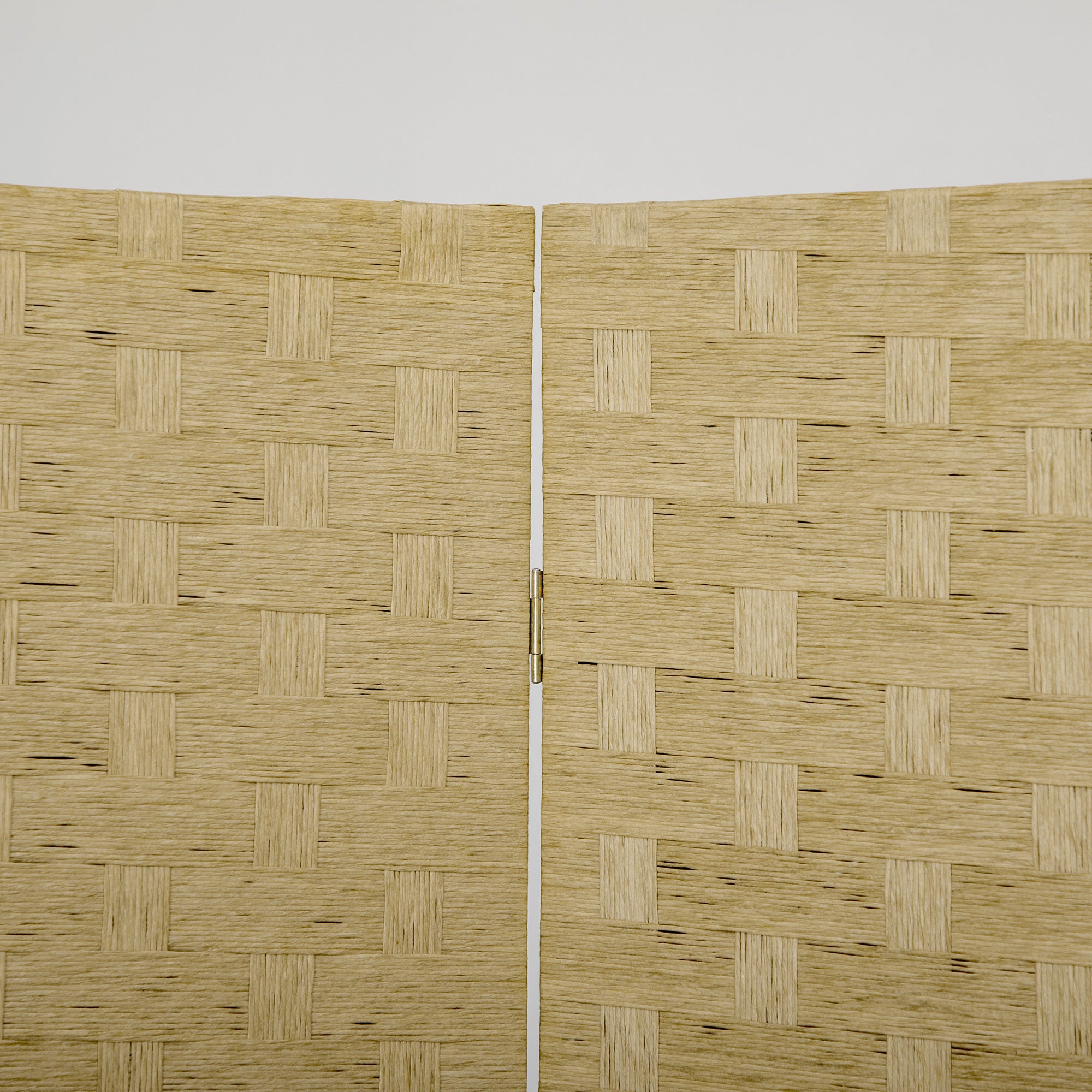 4 Panel Room Divider 159.5x169.5 cm Folding Separator with Paper Rope Decoration Partition for Bedroom Living Room Brown