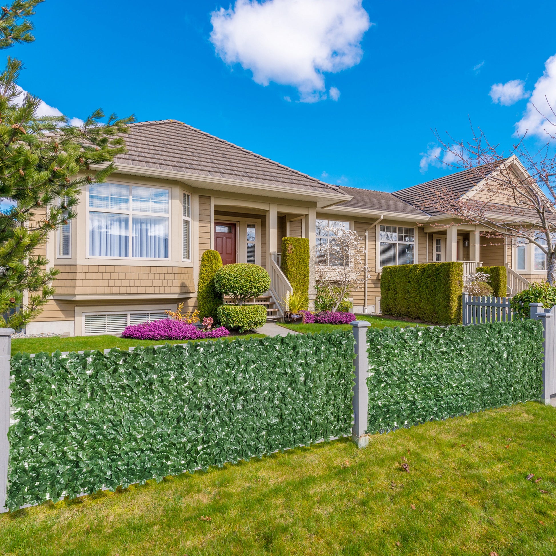 Artificial Hedge Privacy Screen, UV Protected Privacy Screen, Green Balcony Privacy Screen, Fence Privacy Screen with Leaves, Hedge Fence, Wall Artificial 300 x 100 cm for Garden Wedding
