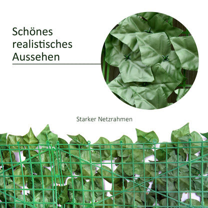 Artificial Hedge Privacy Screen, UV Protected Privacy Screen, Green Balcony Privacy Screen, Fence Privacy Screen with Leaves, Hedge Fence, Wall Artificial 300 x 100 cm for Garden Wedding