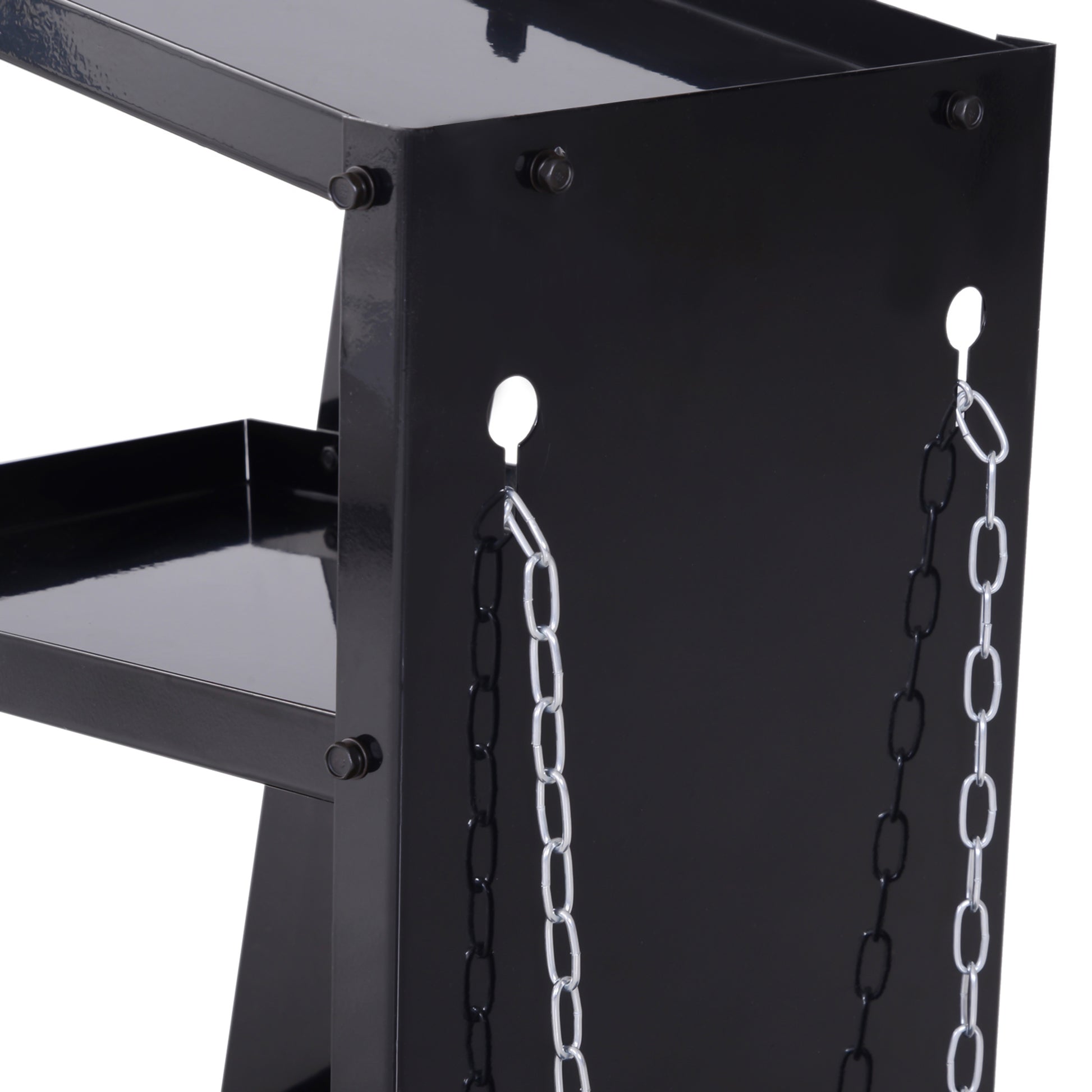 Welding Cart, Welding Mobile with 3 Shelves, Gas Bottle Holder with Safety Chain, Cart for Welding Machines for Manual Welding, Argon Arc Welding Black