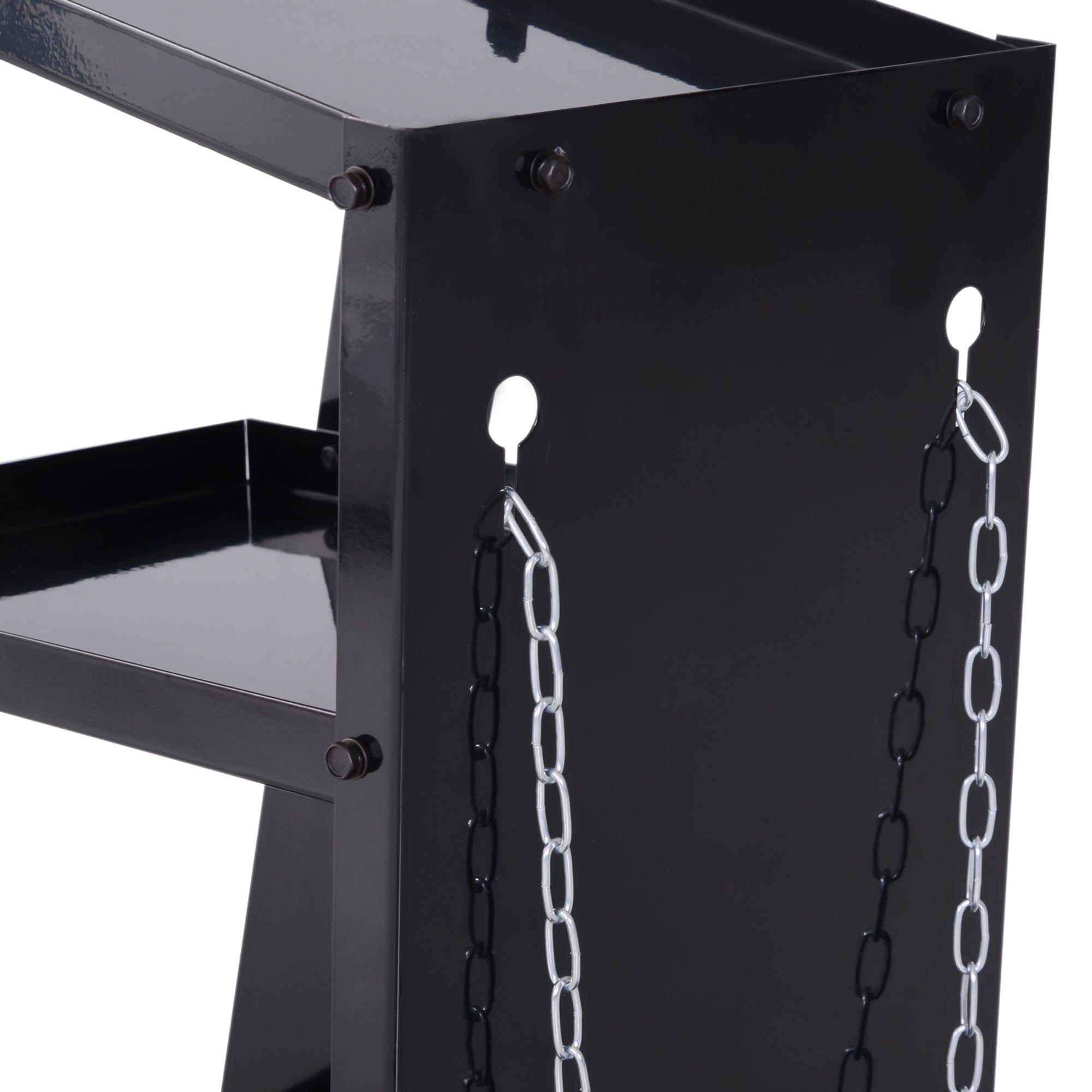 Welding Cart, Welding Mobile with 3 Shelves, Gas Bottle Holder with Safety Chain, Cart for Welding Machines for Manual Welding, Argon Arc Welding Black
