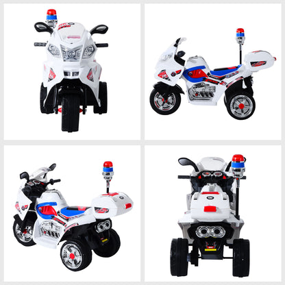 Electric Motorcycle for Kids 3-5 Years Old Electric Toy Motorcycle 3 Wheels with Music, Speed 3 km/h, Lights 112×51×72.5 cm