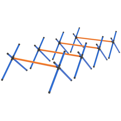 4-Piece Dog Agility Set — Adjustable Hurdles with Carry Bag, Portable Training Kit for Small Dogs