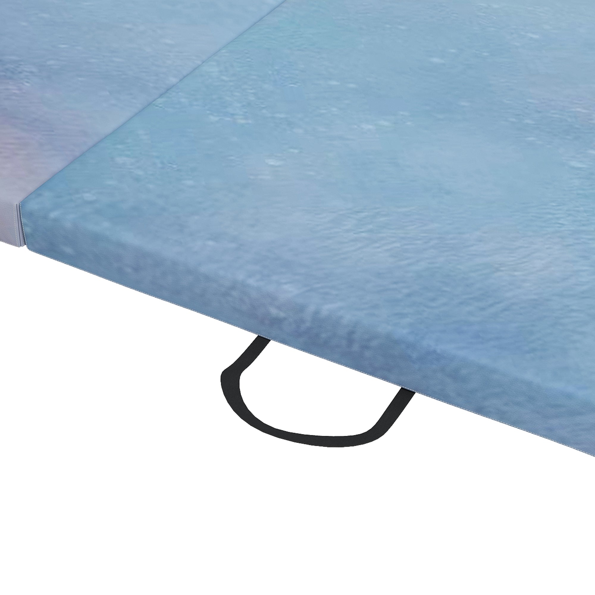 Folding Gymnastics Mat, Thick Gymnastics Mat, 180 x 60 x 5 cm, with Handle, Floor Mat for Yoga, Sport, Fitness, Pilates, Synthetic Cover, Blue