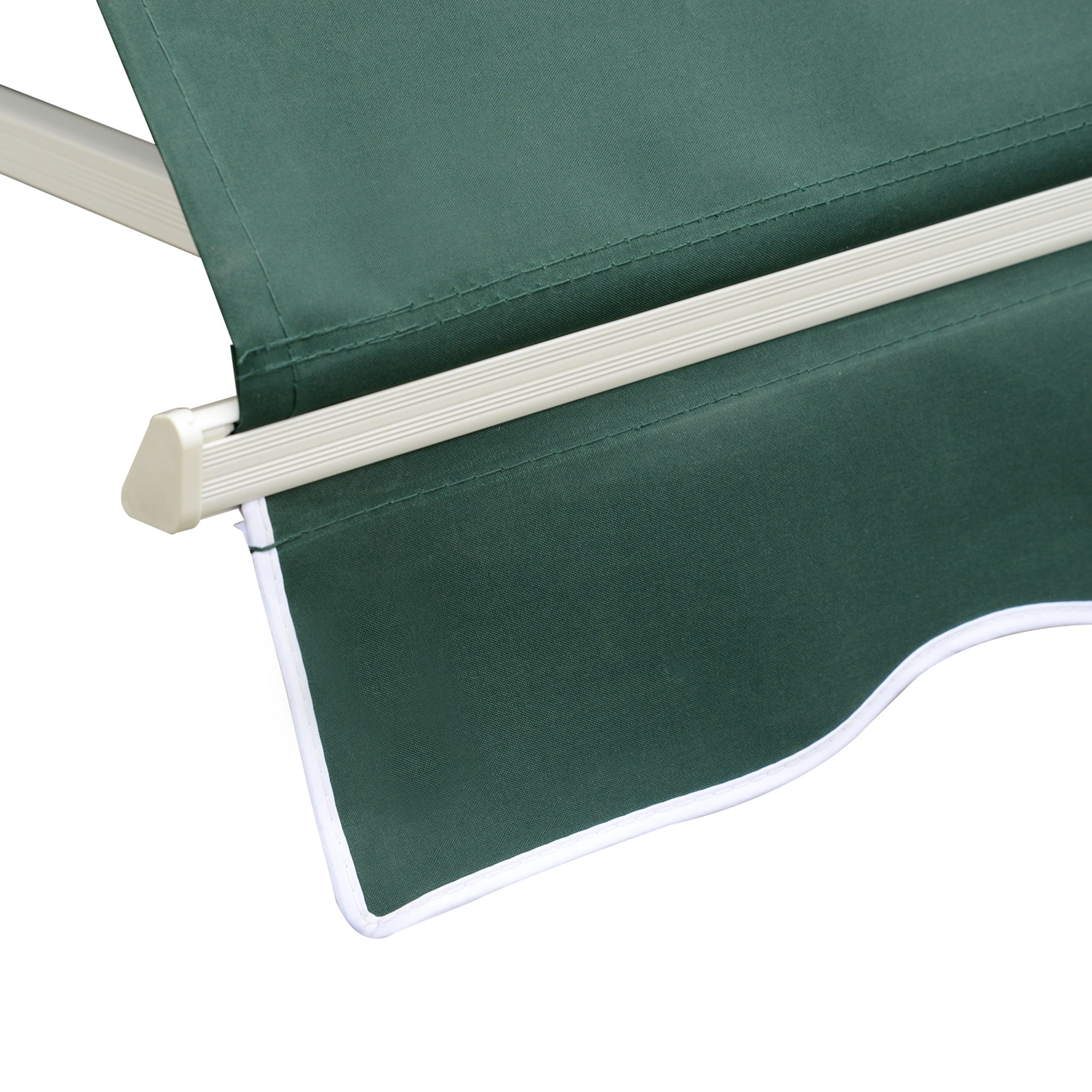 Manual Retractable Aluminum Awning Outdoor Awning Balcony Awning Adjustable Angle Waterproof Anti-UV Polyester Fabric 180x70cm Green