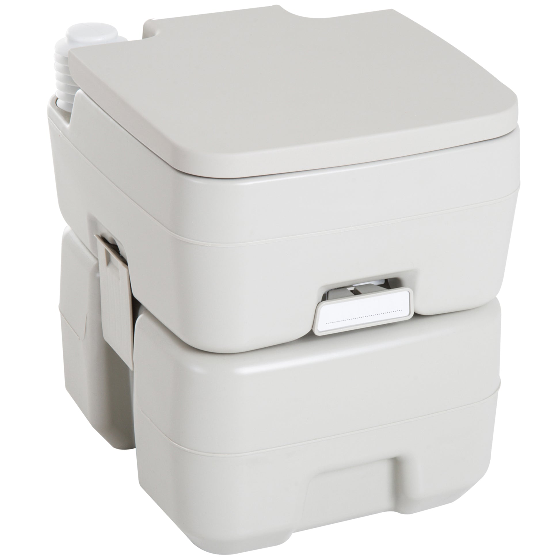 Portable Chemical Toilet Mobile Bathroom WC 20L with Removable Wastewater Tank and Water Tank for Camping Travel Elderly Caravan Boat with Flush Load 147 kg 41.5x36.5x42 cm HDPE