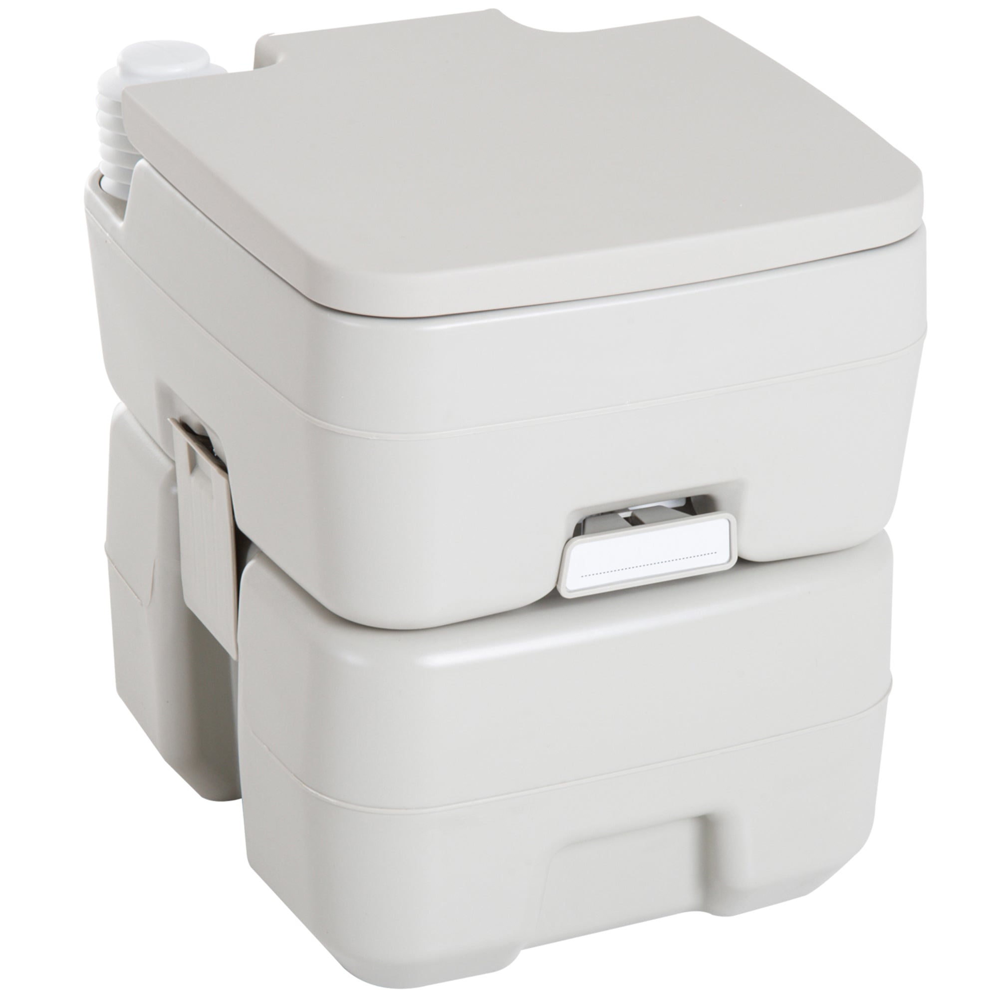 Portable Chemical Toilet Mobile Bathroom WC 20L with Removable Wastewater Tank and Water Tank for Camping Travel Elderly Caravan Boat with Flush Load 147 kg 41.5x36.5x42 cm HDPE