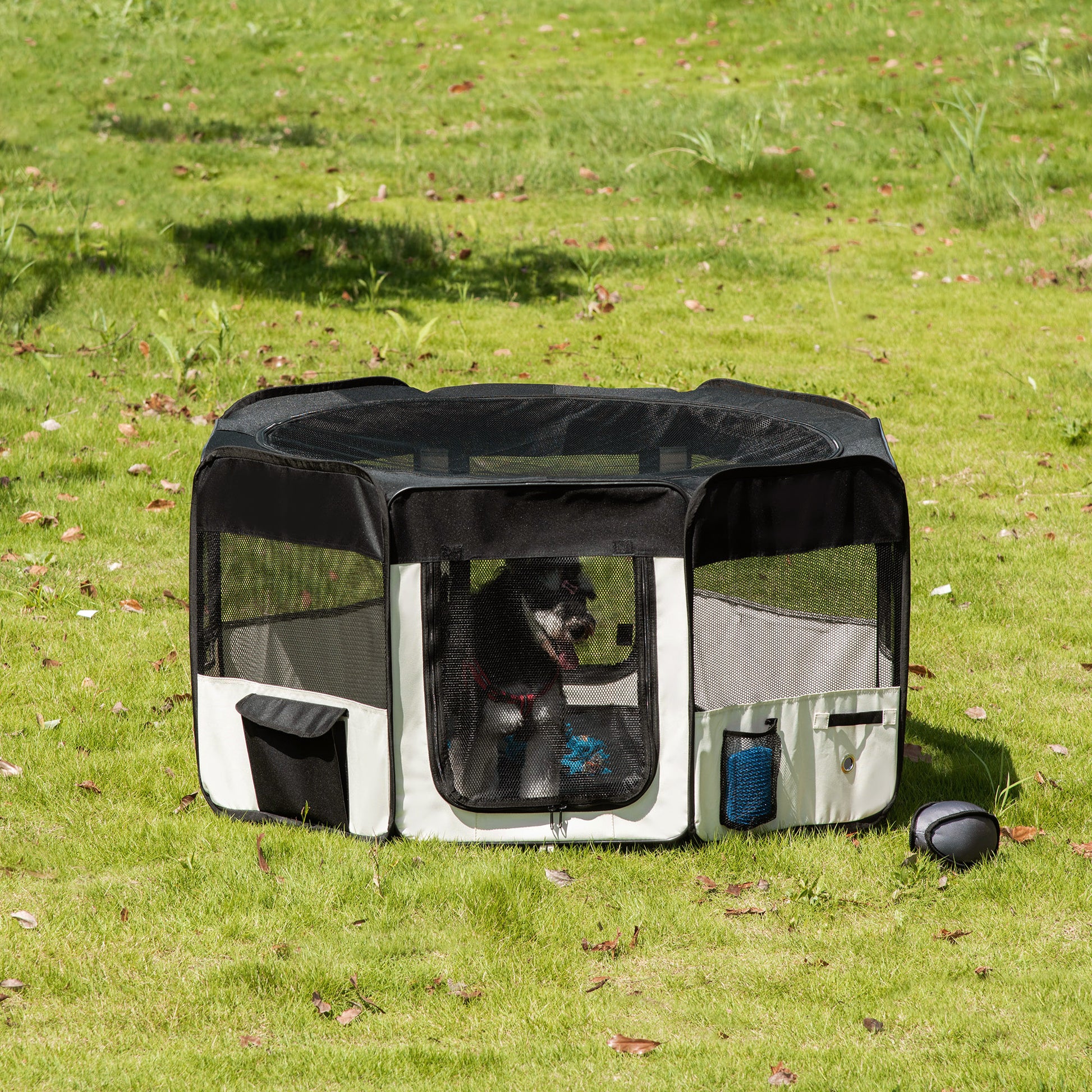 Puppy Playpen Pet Exercise Pen Playpen Puppy Fence Puppy Playpen Dog Playpen 600D Oxford Ø120 x H58 cm