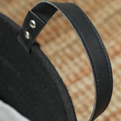 Laundry Basket 88L Foldable Laundry Collector with Handle, Laundry Box for Bathroom, 56 x 56 x 35.5 cm, Black