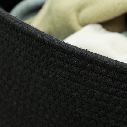 Laundry Basket 88L Foldable Laundry Collector with Handle, Laundry Box for Bathroom, 56 x 56 x 35.5 cm, Black