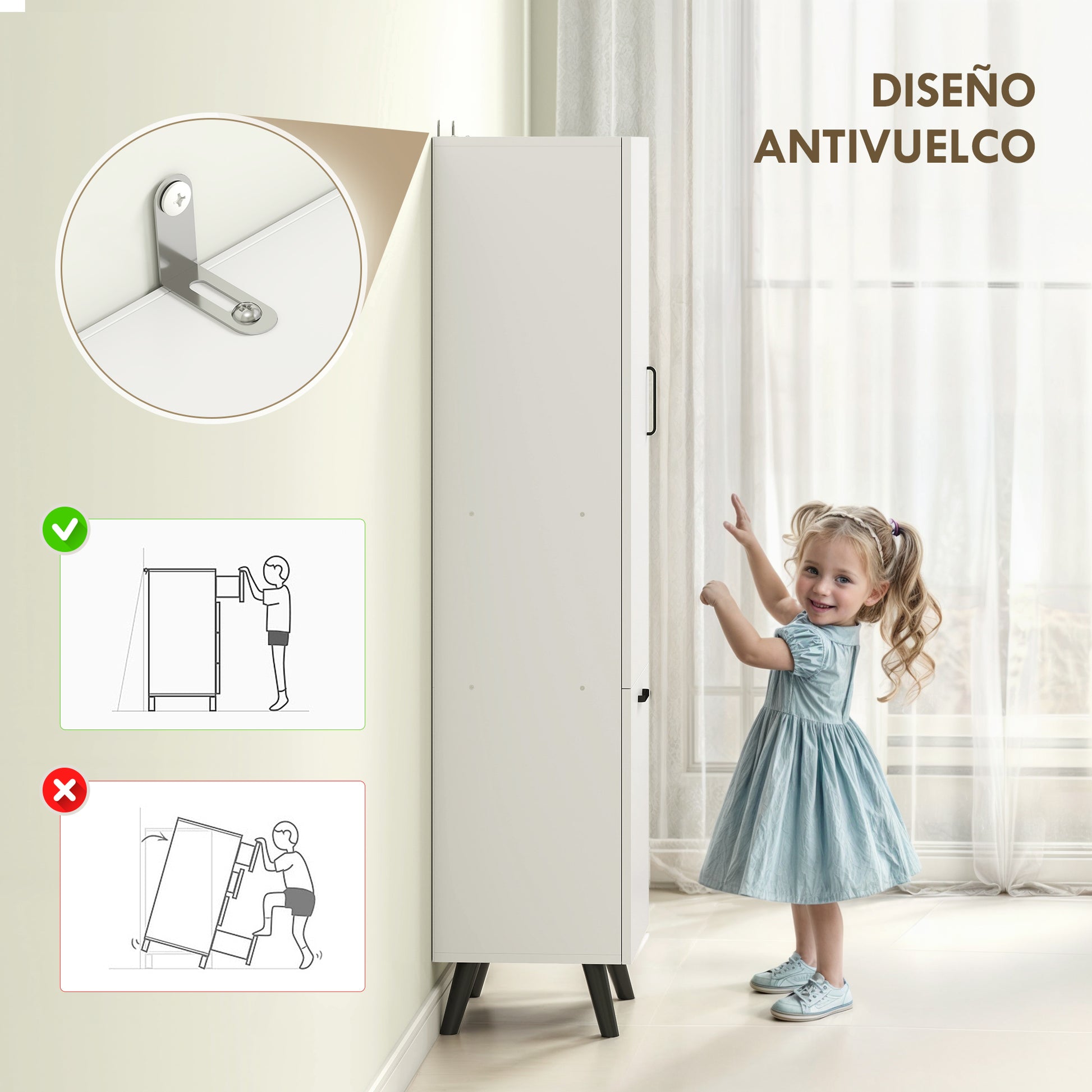 Tall Bathroom Cabinet with Laundry Basket Narrow Bathroom Column with Door and Shelves Auxiliary Furniture for Living Room Kitchen 13.78x12.4x56.69 inches White